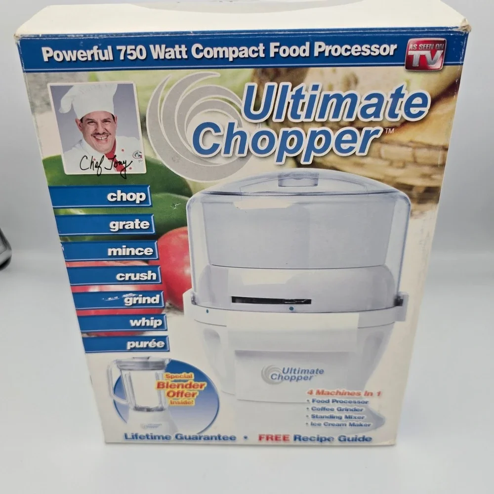 Ultimate Chopper Food Processor CH-1 White New Open Box